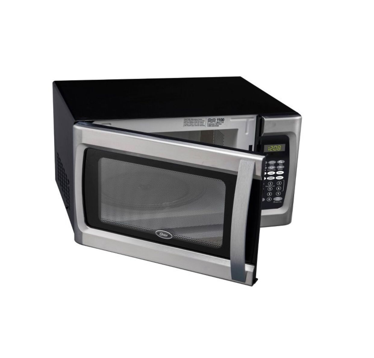 Oster 1.3 Cu. Ft. Stainless Steel with Mirror Finish Microwave Oven wi –  UnitedSlickMart