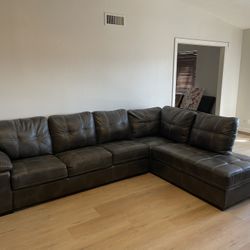Large 10.5’ x 7.5’ Brown Sectional – Great Family Couch – $435 OBO