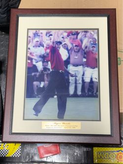 Tiger Woods Framed Plaque