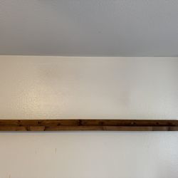 Floating wooden shelf