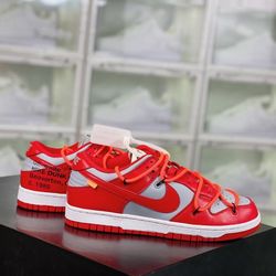 Nike Dunk Low Off White University Red 26 