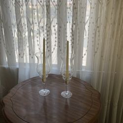 Princess House Candle Holders w/ Candles