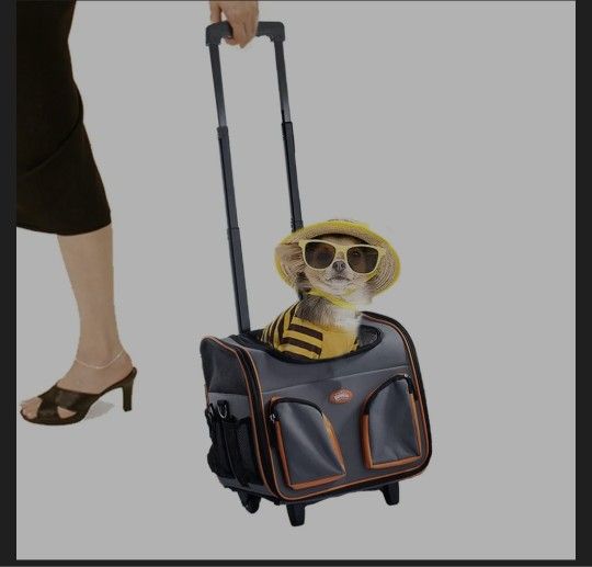 Amazing Pawise Pet Rolling Trolley Travel Bag