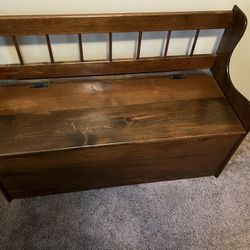 Wood Bench With Storage