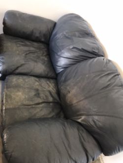Used leather couch and recliner