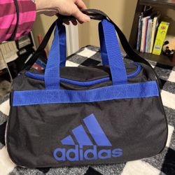 Adidas Hex Solid Diablo Small Athletic Duffle Bag (Blue/Black/Gray) Virtually brand new!
