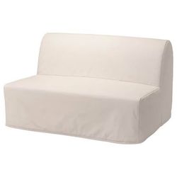Armless Cream Accent Sofa / Slipcovered Loveseat