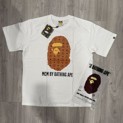 “White” Bape X MCM Monogram T-Shirt 