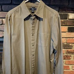 Gap Dress Shirt- Brown- Size Large