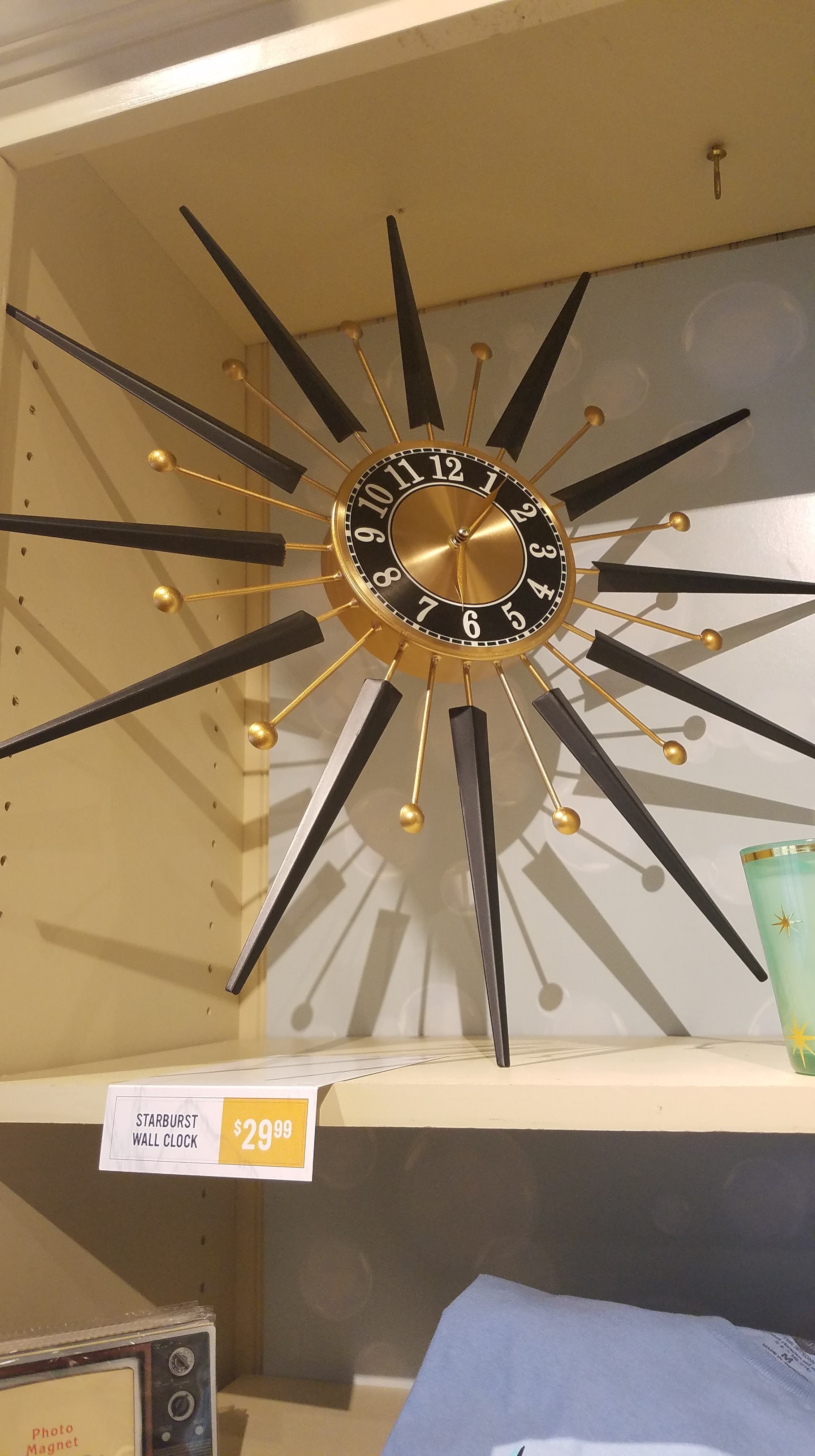 Brand New Starburst Wall Clock from Cracker Barrel