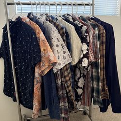 Men’s collared medium and large shirts