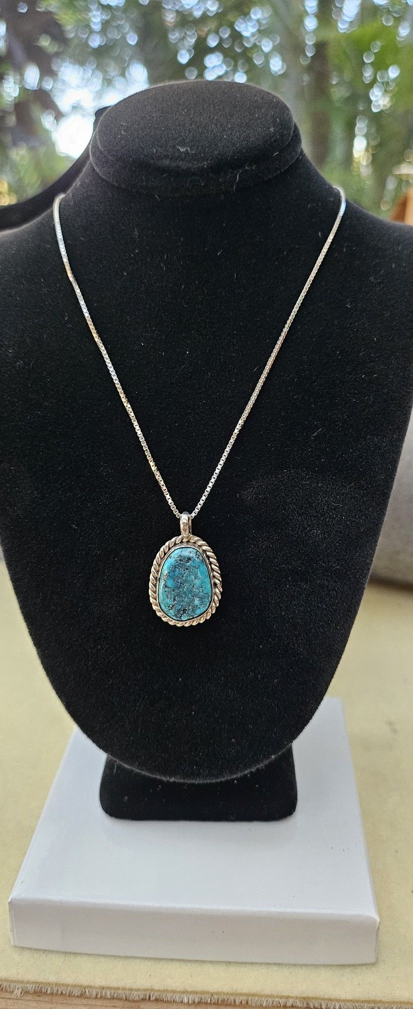 Genuine  Turquoise Pendant 