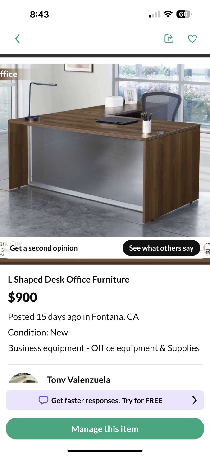 L Shaped Desk Office Furniture