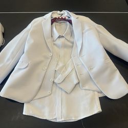 White Kids Suit For First Communion