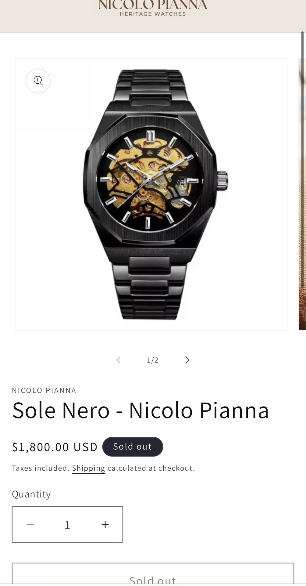 Sole Nero - Nicolo Pianna