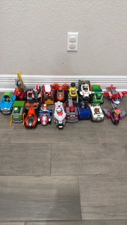 Paw patrol and mighty pups toys