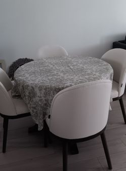 Round Dining Table and Dining Chairs