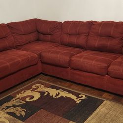 Sangria Red Sectional Sofa From Living Spaces