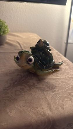 Sculpture - Turtle With Baby Turtle 