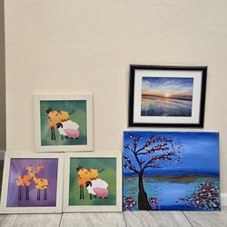 Wall Arts for Living Room Home Decor. 5 PCS For $8