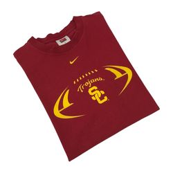 Vintage Nike USC Trojans Shirt Mens Medium M Red Pullover NCAA Center Swoosh Y2K