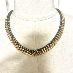 Trina Turk Black And Gold Chain Necklace