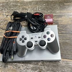 Sony PS2 super slim with comtroller and cables $130