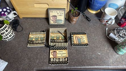 Set Of 4 Ceramic Mini Plates By Donna Atkins - Penny Lane 