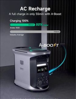 Ampace 1500w Portable power station 2400w peak
