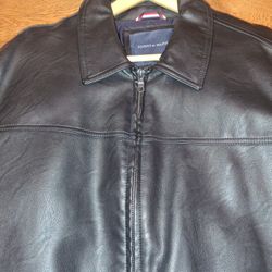 New, Tommy Hilfiger Men's Faux Leather Jacket, Sz XLT