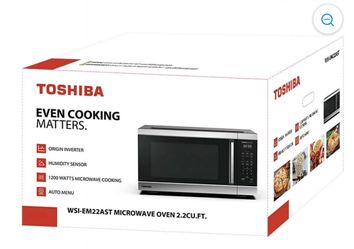 Toshiba 2.2 cu. ft. Countertop Microwave Oven, 1200 Watts, Stainless Steel