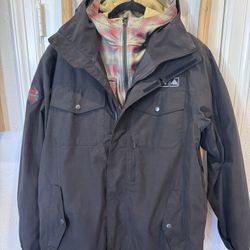 Mens Ski Jacket Burton Biltmore Jacket W Built-In Fleece 