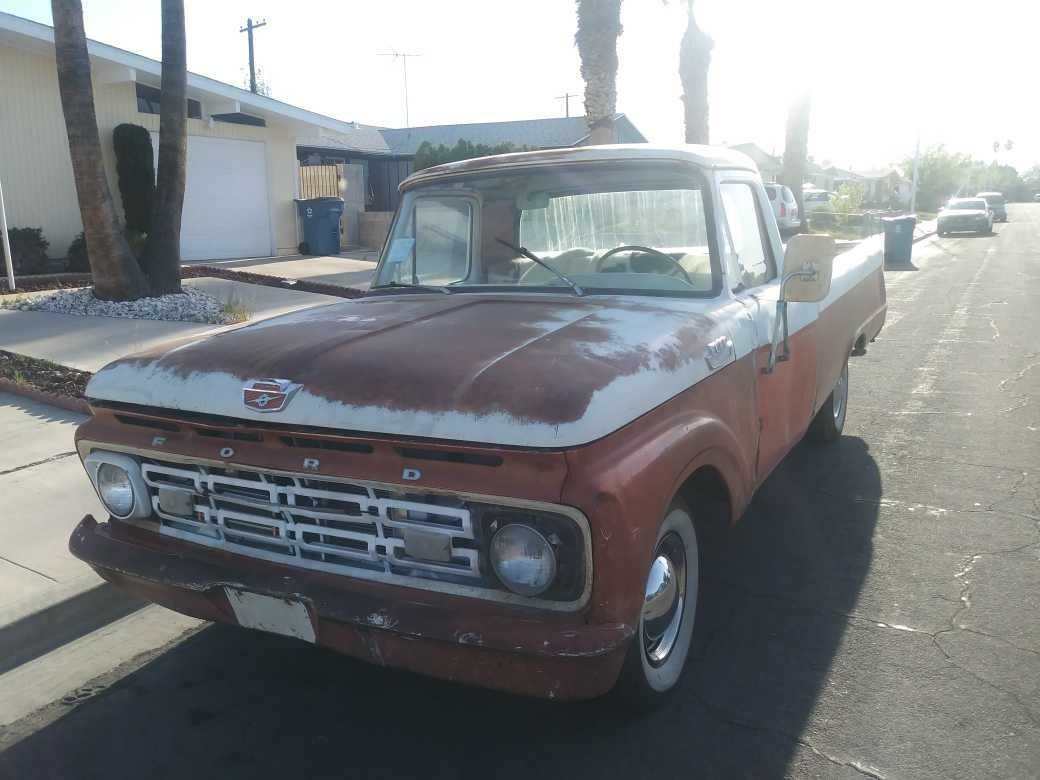 64 f100 project. Runs and drives. Chevy small block and th400