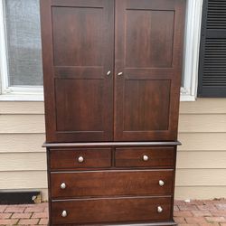 Armoire Wardrobe with power outlets - hardwood