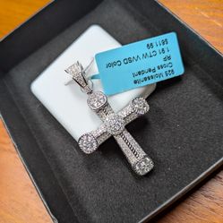 Moissanite Cross Pendant 