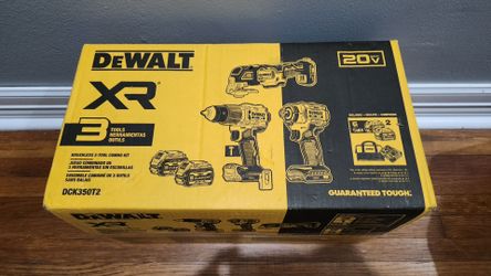 MEET PLACE & TIMES @ BOTTOM!!
BRAND NEW/UNOPENED DeWALT 20V XR Drill/Impact Kit. Comes with XR Hammerdrill w/handle, XR Impact, 6AH