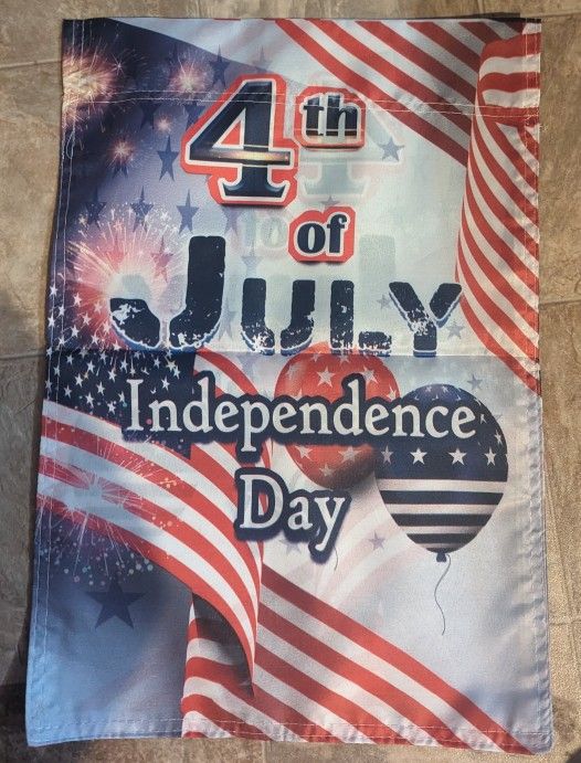 NEW 4th Of July Garden Flag 12x18 Inches