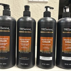 TRESEMME KERATIN SMOOTH COLOR SHAMPOO & CONDITIONER 4 FOR $18.00