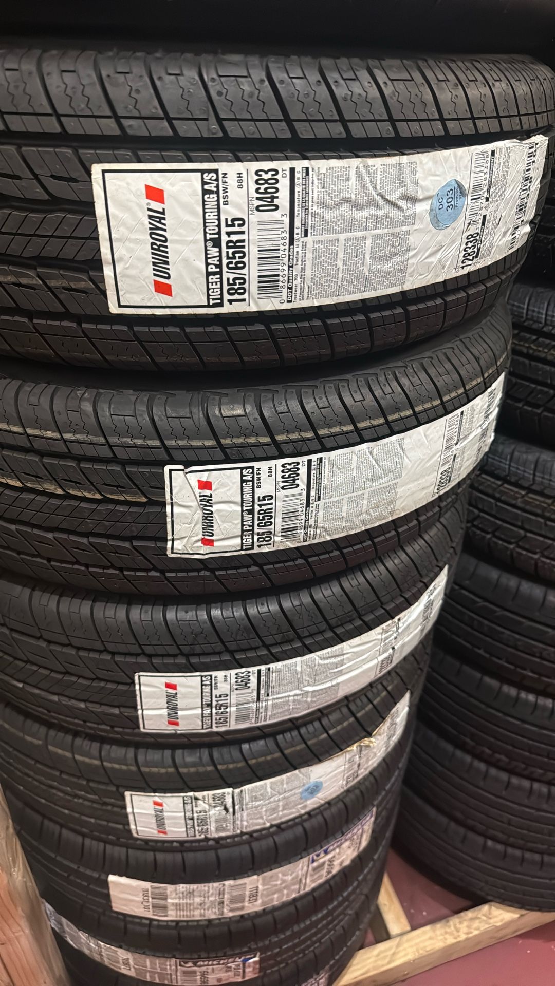 185/65/15 Uniroyal Tiger Paw A/S 75,000 Warranty