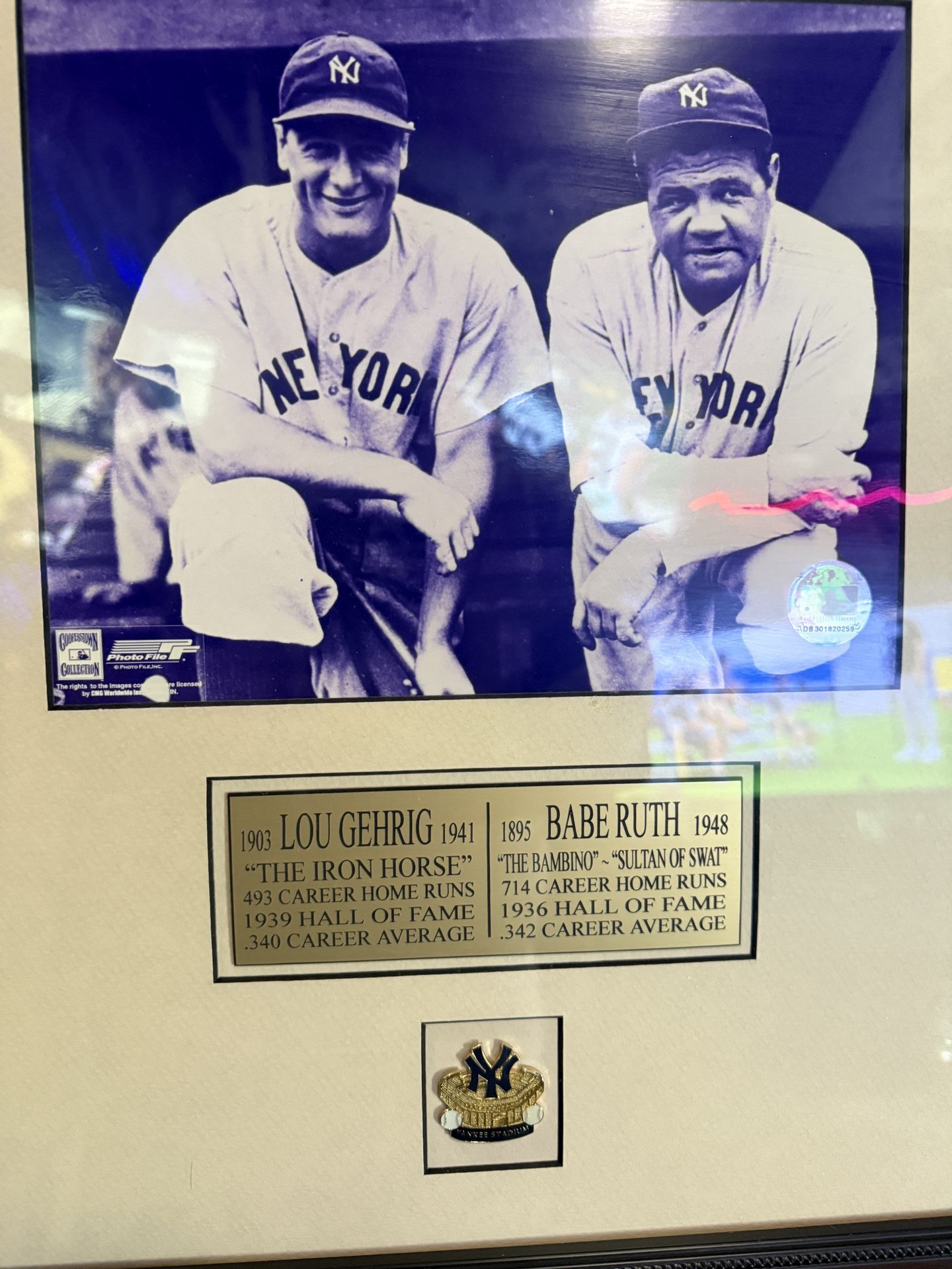 NY Yankees Collage And Pin Frame