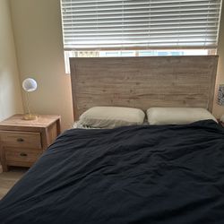 Matching Bed frame & Nightstand 