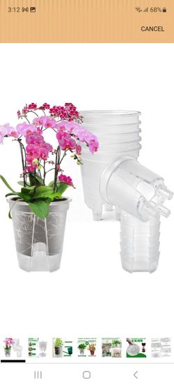 Cdd's Path Large Naked Root Planter Self Watering Pots Set with Holes for Indoor/Outdoor Plants, Planter Pot with Watering Hole/Reservior and Air Pipe