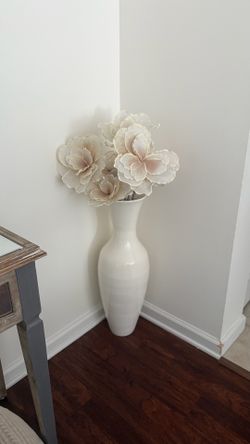Vase & faux flowers both from Z gallery