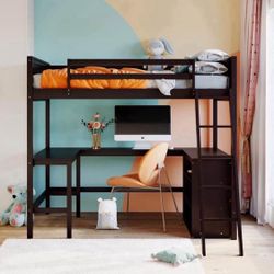 Loft Bed With Bookshelf