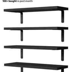 Black Floating Shelves