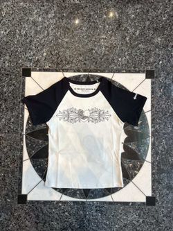 Chrome Hearts Women's White and Black T-shirt