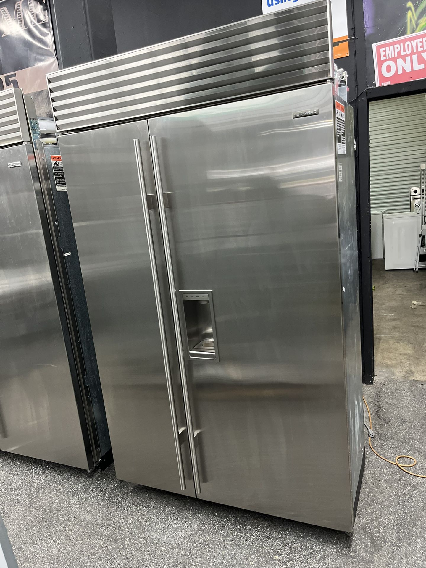 Sub Zero Built In 48” Side By Side Stainless Steel Refrigerator Model 2022