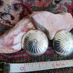 Navajo Sterling Silver Concha Earrings