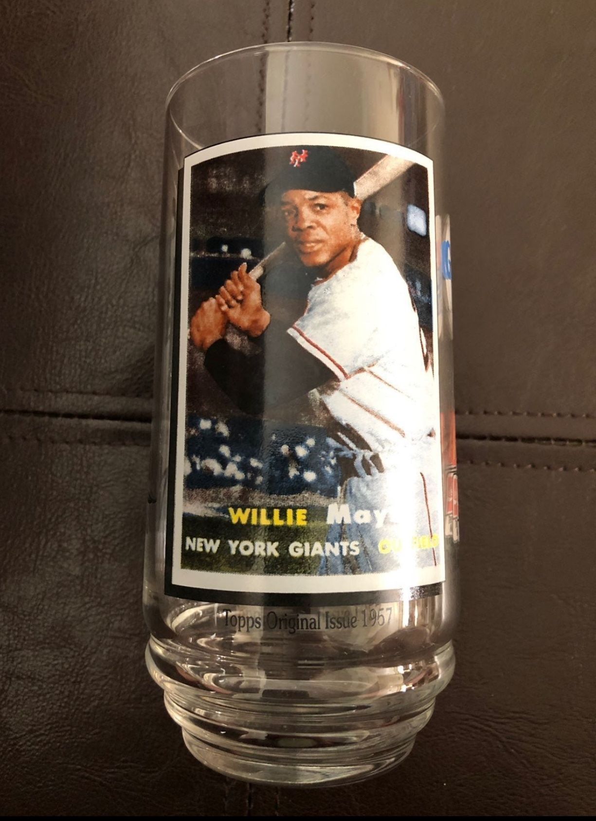 WILLIE MAYS (1993) - NEW YORK GIANTS - RARE MCDONALDS GLASS