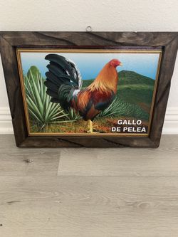 Rooster Wool Frame 18X13